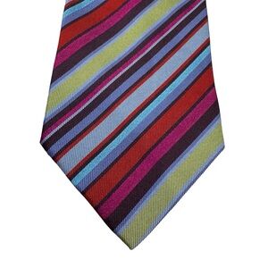 Etro Milano Mens Necktie. Stripes. Vibrant colors